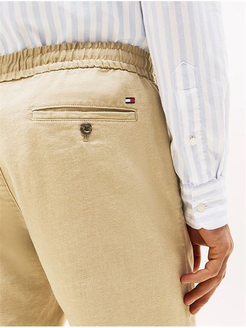 Pantaloni Harlem relaxed fit affusolati in misto lino Tommy Hilfiger | MW0MW38801RBT.RBT